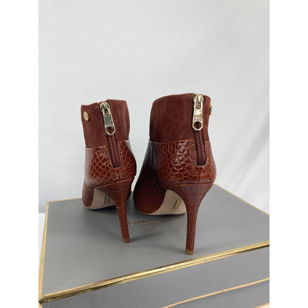 Louise Et Cie Sana Croc Embossed Heel Boots Size 8.5 - Picture 4 of 5